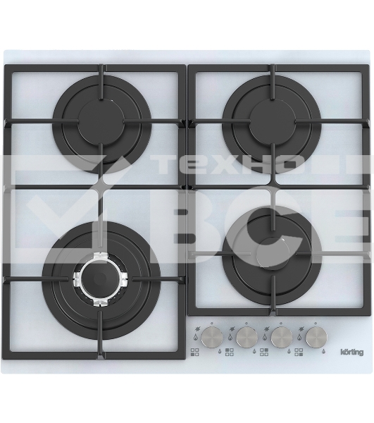 Газовая стеклянная варочная панель HGG 6734 CTW