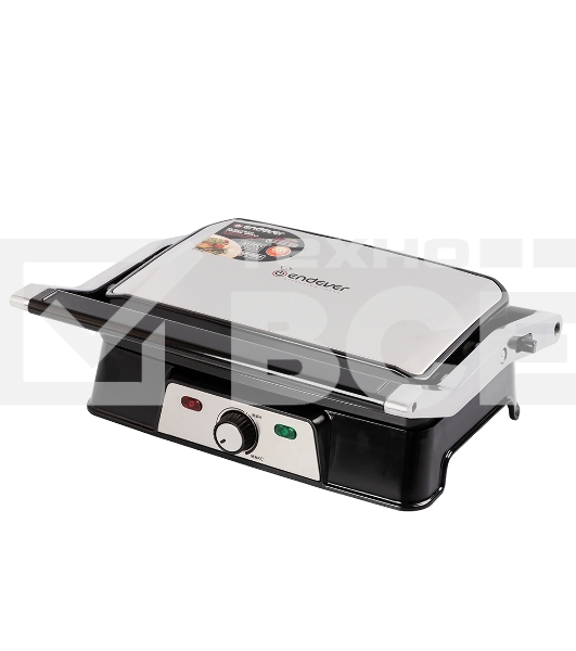 Электрический пресс-гриль Endever Grillmaster 220, серебристый/черный