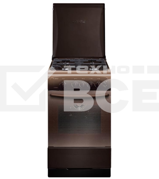 Плита газовая Gefest CG 50M04 K83 коричневый, конфорок 4 газовых, духовка 42 л, 50 см x 85 см x 57 см