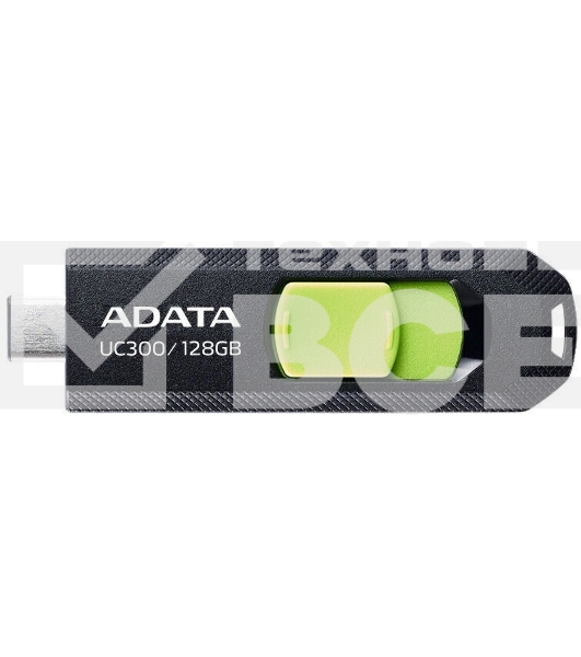 Флеш диск A-Data 128Gb Type-C UC300 ACHO-UC300-128G-RBK/GN USB3.2 черный/зеленый