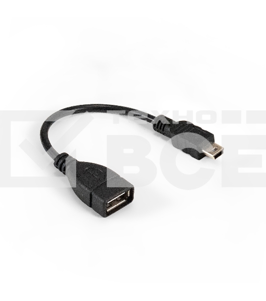 Кабель OTG USB 2.0 ExeGate EX-OTG-USB2-AFminiBM5P-0.15 (AF/miniBm 5P, 0,15м)