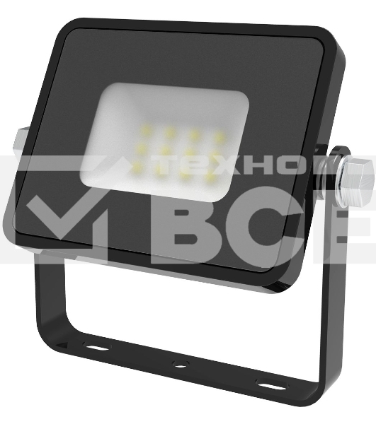 Прожектор светодиодный Led Qplus 10Вт IP65 6500К черный Gauss 613511310