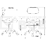 Кресло детское Бюрократ CH-W201NX Sticks 08 фиолетовый, крестовина пластик, фото9