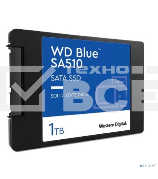 Накопитель SSD WD Blue SA510 WDS100T3B0A, 1Tb, SATA III, 2.5