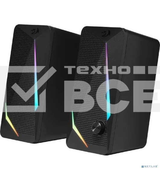 Акустическая 2.0 система Defender Waltz black USB + 3.5 jack, RGB, 6 Вт.