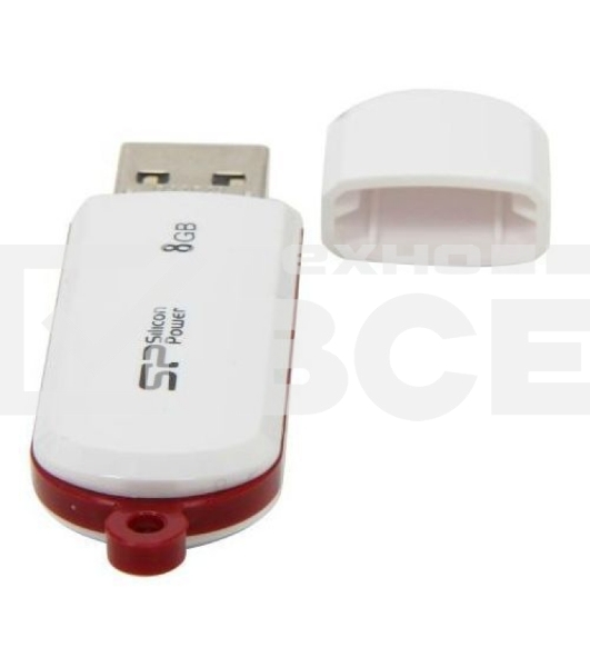 Флешка USB Silicon Power 8Gb LuxMini 320 SP008GBUF2320V1W USB2.0 белый