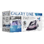 Утюг Galaxy Line GL 6128, фиолетовый с черным, паровой, 2200 Вт, постоянный пар 30 г/мин, паровой удар 140 г/мин, функции: самоочистка, антикапля, антинакипь, функция увлажнения, вертикальное отпаривание, защита от перегрева,  индикатор нагрева, керамичес, фото24
