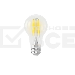 Умная LED лампа филамент GEOZON/E27/A60/5.5W/2200K-5500K/Wi-Fi/AC 220-250В, 50/60Гц/500lm/transparent GSH-SLF01, фото 1