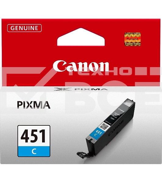 Картридж струйный CLI-451C (6524B001) для Canon PIXMA iP7240/MG6340/MG5440, Голубой, 332стр.