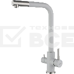 Кухонный смеситель GranFest Quarz GF-Z-5421, Г-образный, кран под фильтрованную воду, серый, фото5