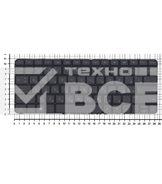 Клавиатура для ноутбука HP Spectre X360 13-4000 черная с подсветкой