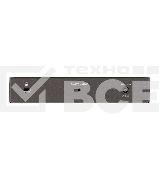 Неуправляемый коммутатор D-Link DGS-1008P/F3A с 8 портами 10/100/1000Base-T (4 порта PoE 802.3af/at, PoE-бюджет 60 Вт)