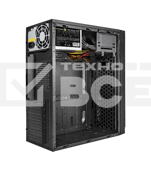 Компьютерный корпус Minitower ExeGate EX291143RUS BAA-105-01-AA500 (mATX, БП AA500 с вент. 8см, 2*USB, аудио, черный)