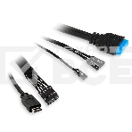 Компьютерный корпус без блока питания HSPD F711-TGbK, Panoramic Full Tower, Black, TG, 0.7 SPCC, no fans ATX, mATX, mITX 190/420/280мм 2x2.5', 2x3.5', 7xPCI 1xUSB-A 3.0, 1xUSB-C 445x235x475мм, фото10