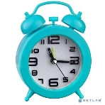 Часы-будильник Perfeo Quartz 'PF-TC-015', круглые диам. 9,5 см, синий, фото 1