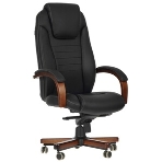 Кресло Бюрократ T-9923WALNUT/BLACK черный, кожа, фото26