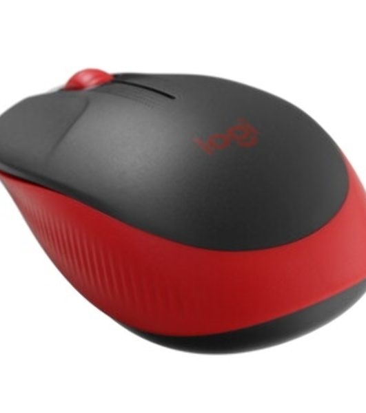 Мышь беспроводная Logitech M190 черный/красный, 1000 dpi, радиоканал, USB, кнопки - 3