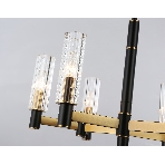 Люстра Ambrella light LH55511/6 BK/BS/CL черный/латунь/прозрачный E14*6 max 40W D570*760, фото4