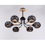 Светильник Ambrella light TR80167/6 BK/LWD черный/светлое дерево E14/6 max 40W D690*370, фото3