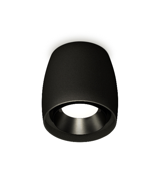 Светильник Ambrella Light XS1142002 SBK/PBK черный песок/черный полированный MR16 GU5.3 (C1142, N7031)