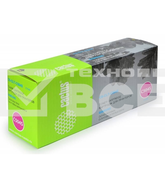 Картридж Cactus CS-CLT-C504S голубой (1800 стр.) для Samsung CLP-415N/CLX-4195FW/4195FN