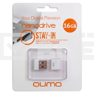 Флэш Диск QUMO 16GB NANO QM16GUD-NANO-W White