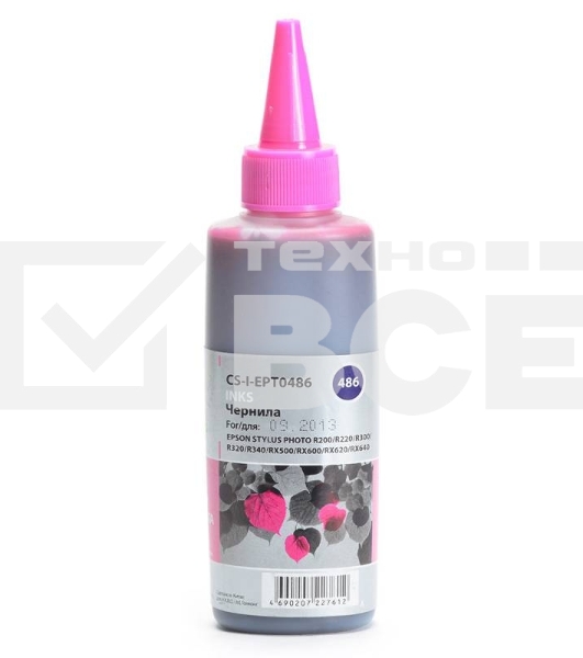 Чернила Cactus CS-I-EPT0486 светло-пурпурный (100мл) Epson Stylus Photo R200/R220/R300/R320/R340