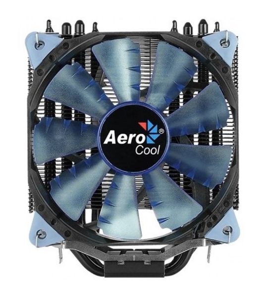 Кулер для процессора AeroCool/Formula Verkho 5 Dark черный, 120 мм, алюминий/медь, 2000 об/мин, 27 дБ, 4 pin, 150 Вт, 156.5 мм