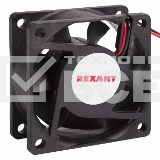 Вентилятор для корпуса Rexant RX 6025MS 12VDC черный, 60 мм, 3500 об/мин, 25 дБ, 2 pin