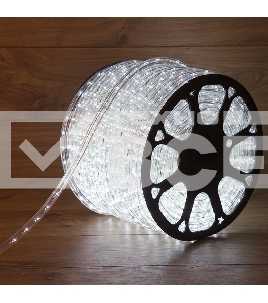 Дюралайт LED, свечение с динамикой (3W) - белый, 36 LED/м, бухта 100м