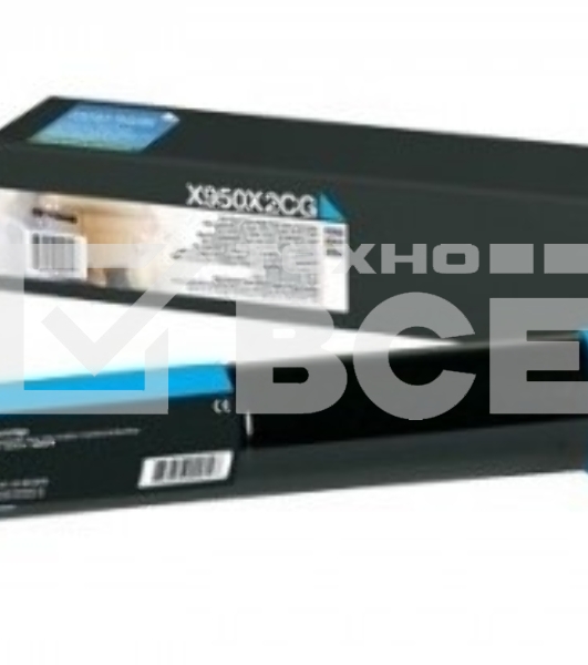Картридж лазерный Lexmark C950X2CG голубой для C950