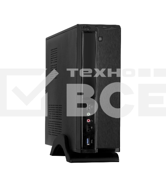 Компьютерный корпус Desktop ExeGate EX288781RUS MI-207U-350W-8 (miniITX/mATX, БП M350 с вент. 8см, 1*USB+1*USB3.0, аудио, черный)