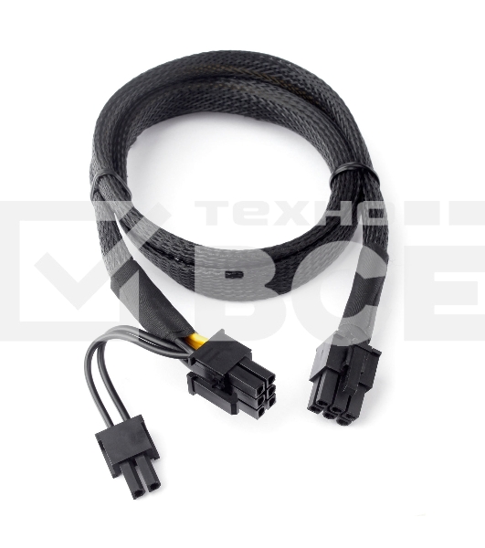 Кабель питания  Cablexpert CC-PSU-86 PCI-Express 6-пин на 6+2 пин, 0.8 м