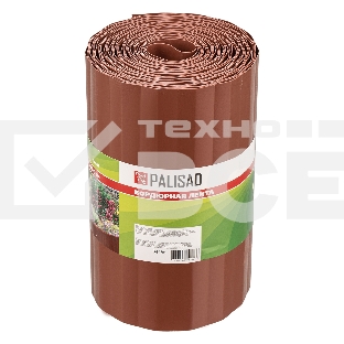 Бордюрная лента PALISAD, 20х900 см, полипропиленовая, коричневая, Россия Palisad
