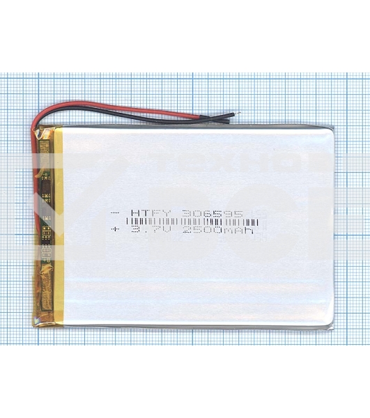 Аккумулятор Li-Pol (батарея) 3*65*95мм 2pin 3.7V/2500mAh