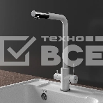 Кухонный смеситель GranFest Quarz GF-Z-5421, Г-образный, кран под фильтрованную воду, серый, фото6