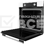 Встраиваемый духовой шкаф HF 608 W 60 см, 80 л, 6 режимов, каталитическая очистка, поворотные переключатели, телескопические направляющие на 1 уровне, белый цвет, фото2