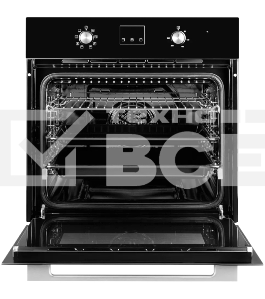 Встраиваемый духовой шкаф MOE 6183 B 60 см, 8 режимов, High-Tech, 70 л, гидролизная очистка, черный