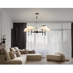 Люстра Ambrella light LH72453/5 BK/WH черный/белый Е14/5 max 40W D1000*290-1080, фото4