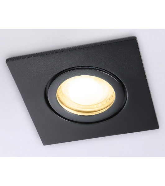 Светильник Ambrella light TN1161 BK черный  IP44 GU5.3 85*85*28