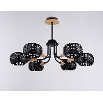 Светильник Ambrella light TR80167/6 BK/LWD черный/светлое дерево E14/6 max 40W D690*370, фото 1