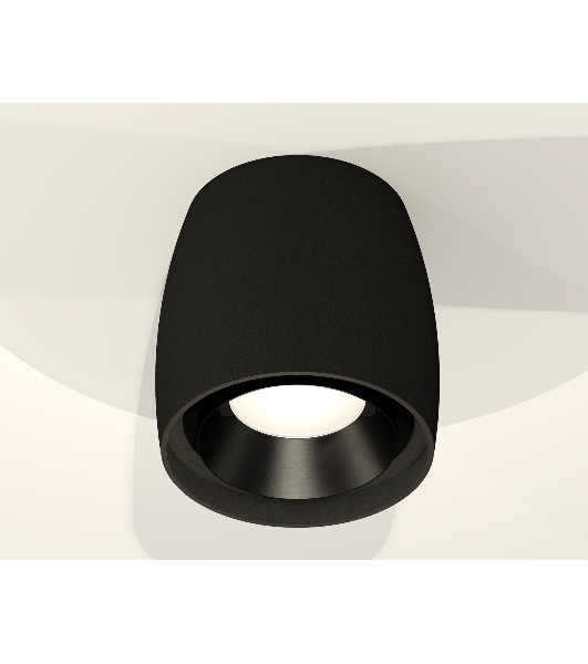 Светильник Ambrella Light XS1142002 SBK/PBK черный песок/черный полированный MR16 GU5.3 (C1142, N7031)