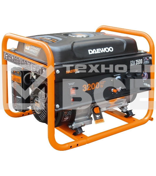 Генератор DAEWOO GDA 3500 2.8/3.2кВт 230В 208см3 7.0лс 15л 2х230В 38кг