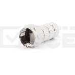 Коннектор Cablexpert F SPL6-02, для кабеля RG6, 5шт, с уплот. рез. кольцом, фото 1