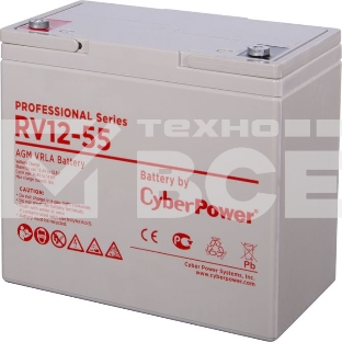 Батарея PS CyberPower Professional series RV 12-55 / 12V 60Ah operational life 12 years