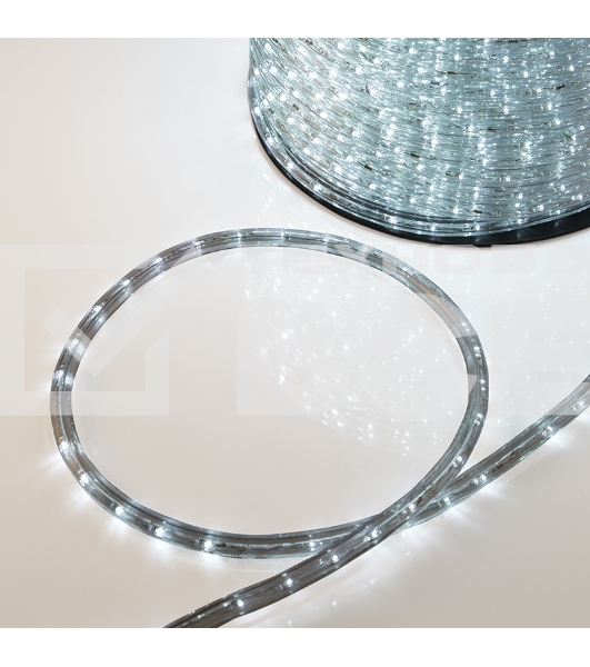 Дюралайт LED, свечение с динамикой (3W) - белый, 36 LED/м, бухта 100м