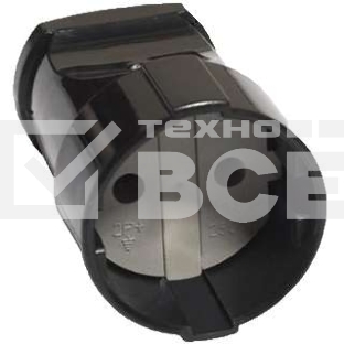 Штепсель без заземл. черный UNIVersal А0115