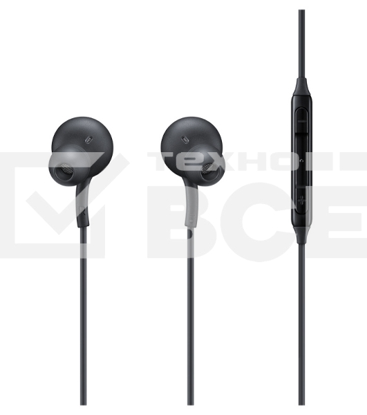 Гарнитура вкладыши Samsung EO-IC100 1.2м черный проводные в ушной раковине