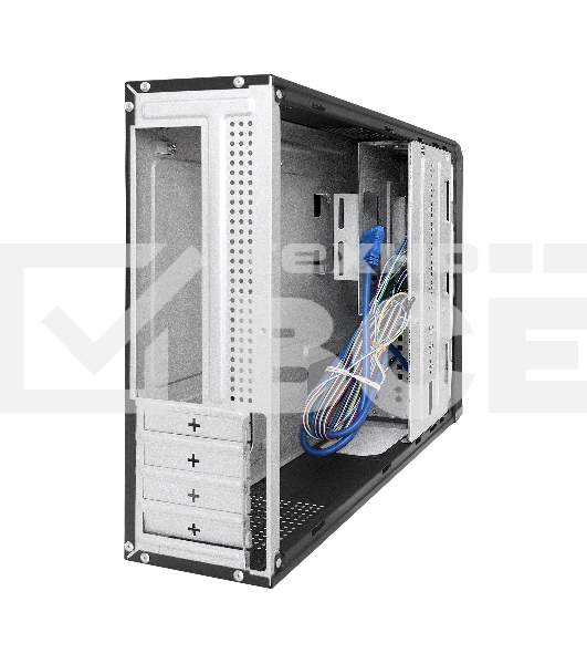 Компьютерный корпус Desktop ExeGate EX288781RUS MI-207U-350W-8 (miniITX/mATX, БП M350 с вент. 8см, 1*USB+1*USB3.0, аудио, черный)