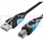 Кабель Vention USB 2.0 AM/BM - 3м. черный VAS-A16-B300, фото5